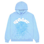 New Collection Sp5der Web Hoodie – Sky Blue